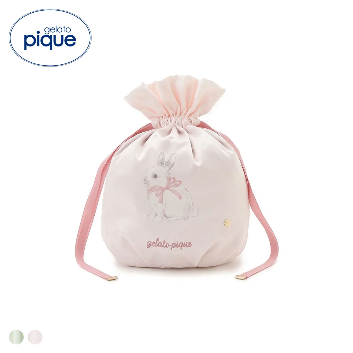 ジェラートピケ レディース ラビット柄巾着 ジェラピケ gelato pique(PI-ピンク-Free)