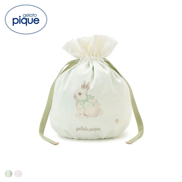 ジェラートピケ レディース ラビット柄巾着 ジェラピケ gelato pique