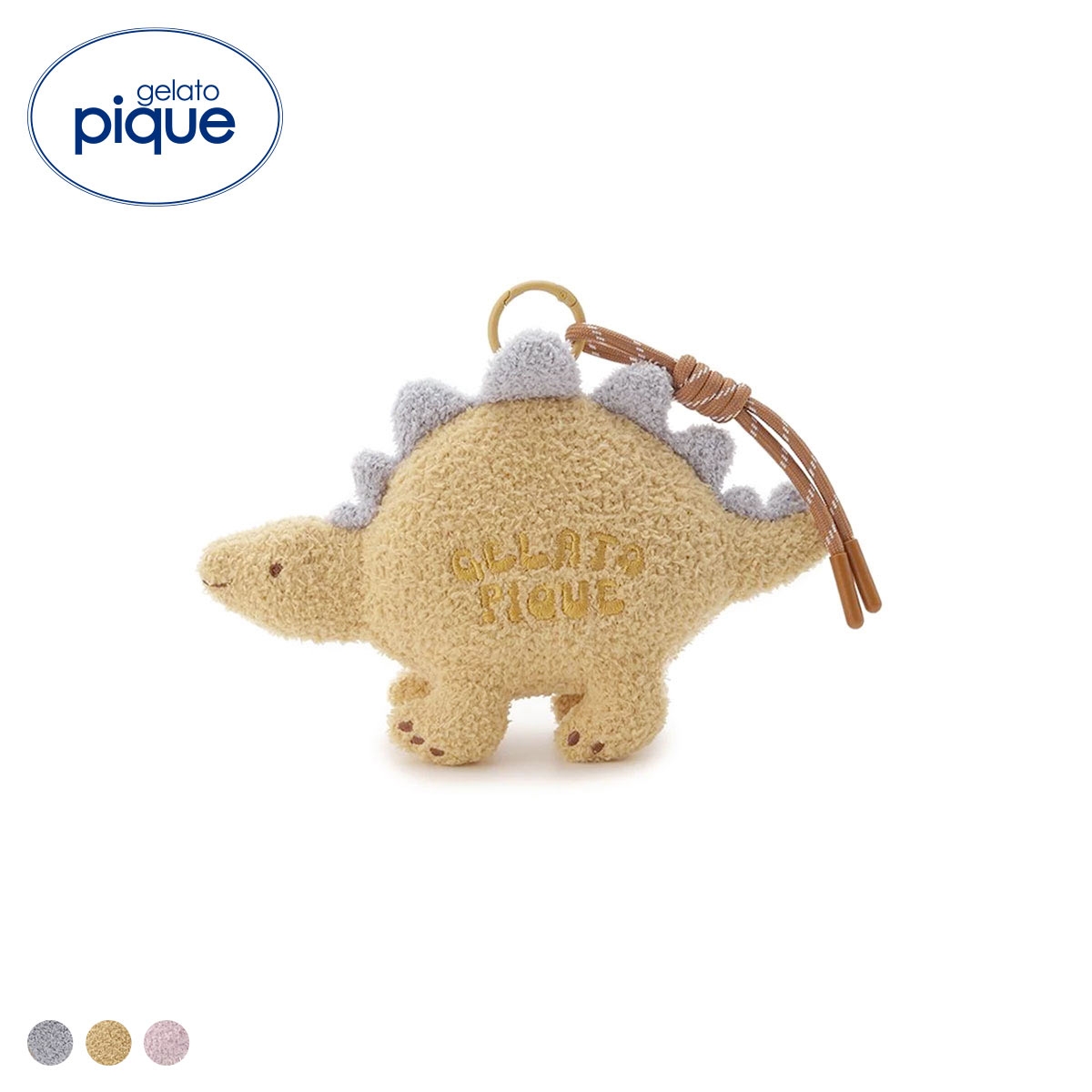 ジェラートピケ ダイナソーニットチャームポーチ ジェラピケ gelato pique(YE-イエロー-Free)