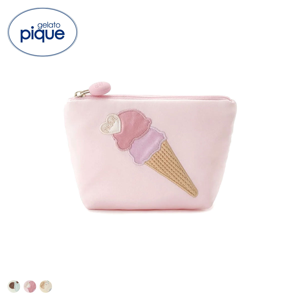 ジェラートピケ アイスモチーフミニポーチ ジェラピケ gelato pique(PI-ピンク-Free)