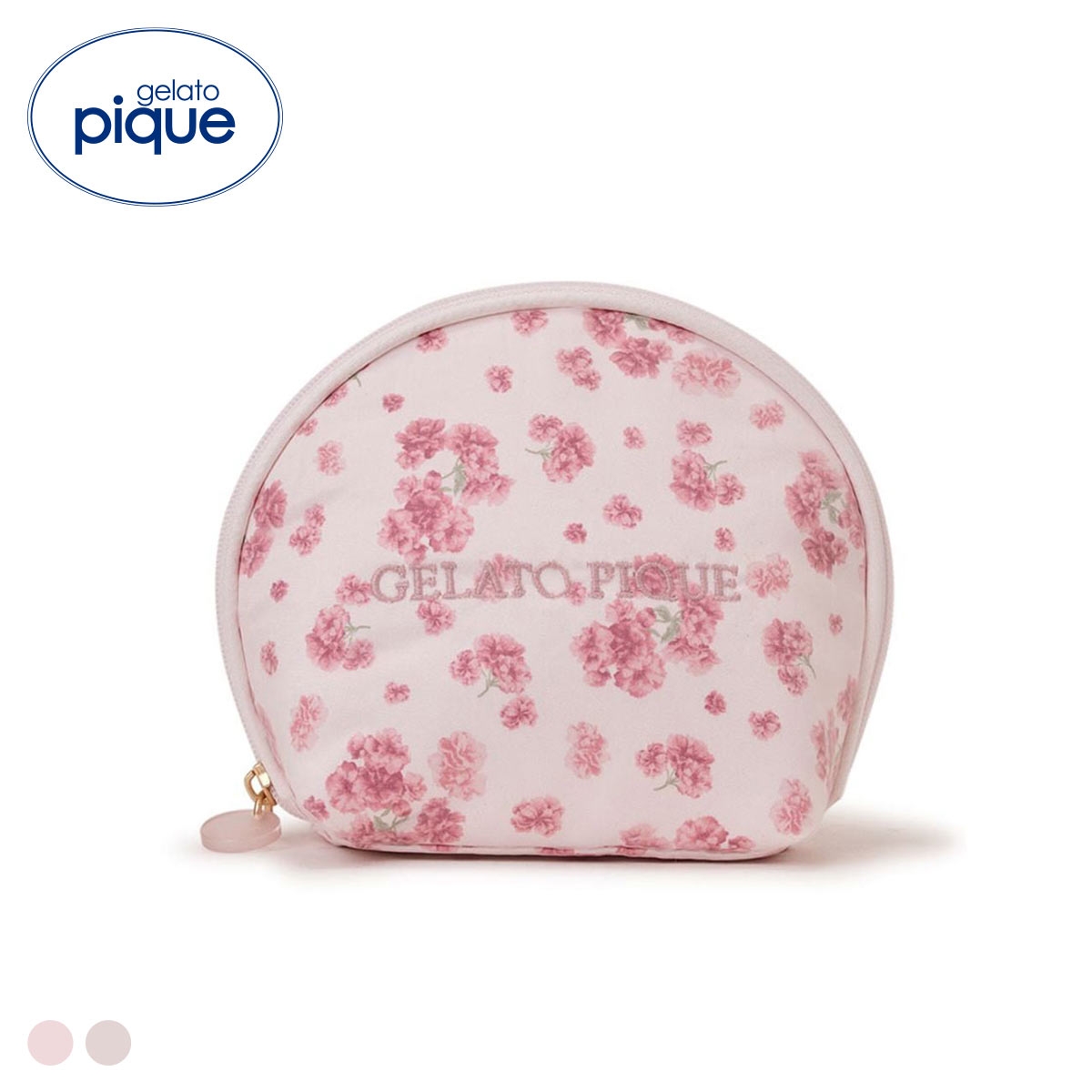 ジェラートピケ さくら柄半月ポーチ ジェラピケ gelato pique(LPI-薄ピンク-Free)