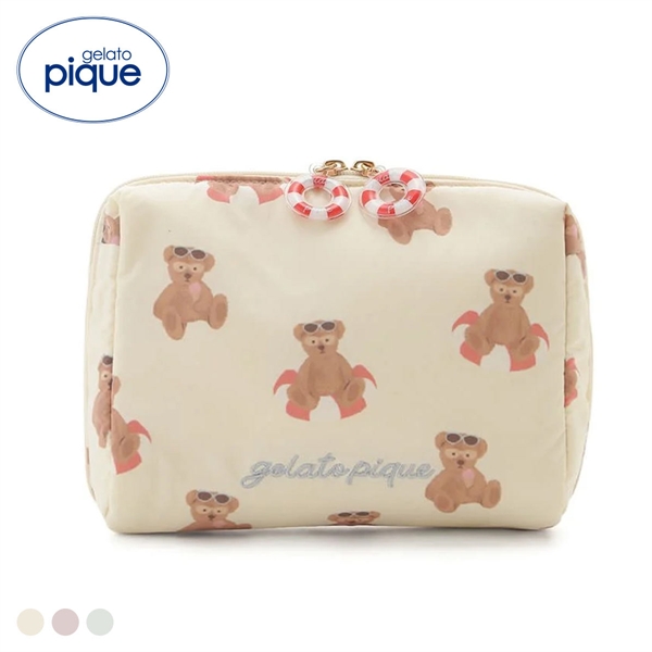 ジェラートピケ サマーベア総柄ポーチ ジェラピケ gelato pique