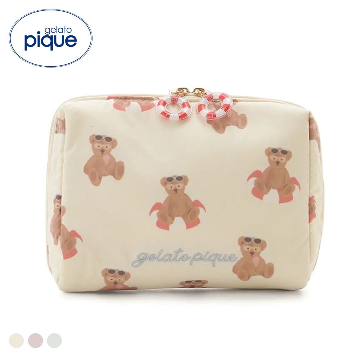 ジェラートピケ サマーベア総柄ポーチ ジェラピケ gelato pique