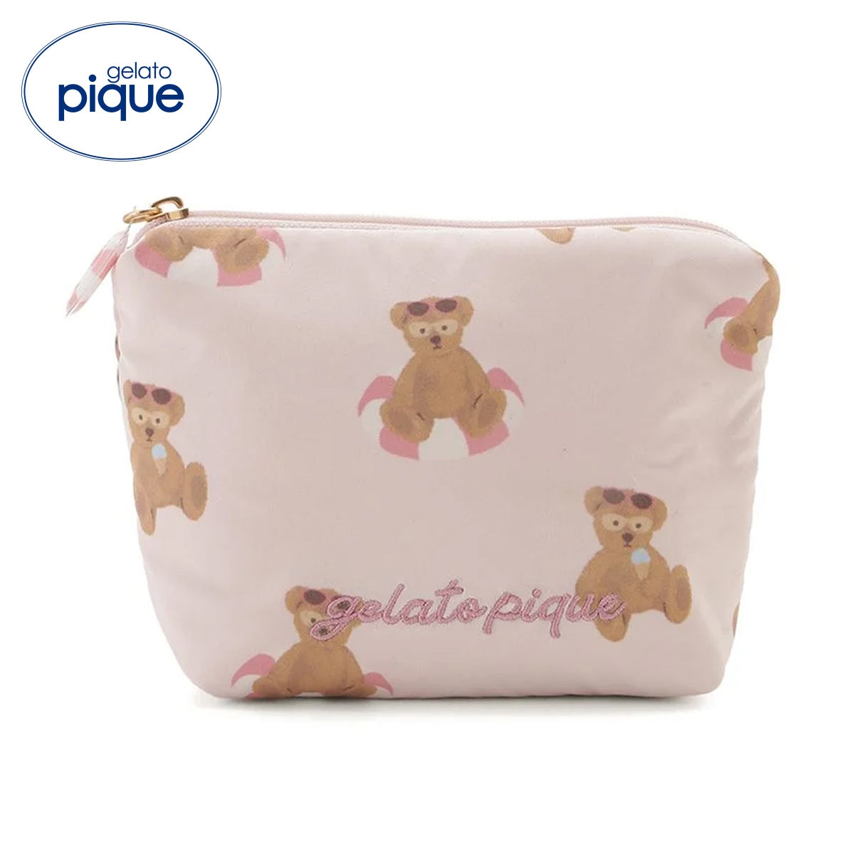 ジェラートピケ サマーベア総柄ティッシュポーチ ジェラピケ gelato pique(PI-ピンク-Free)