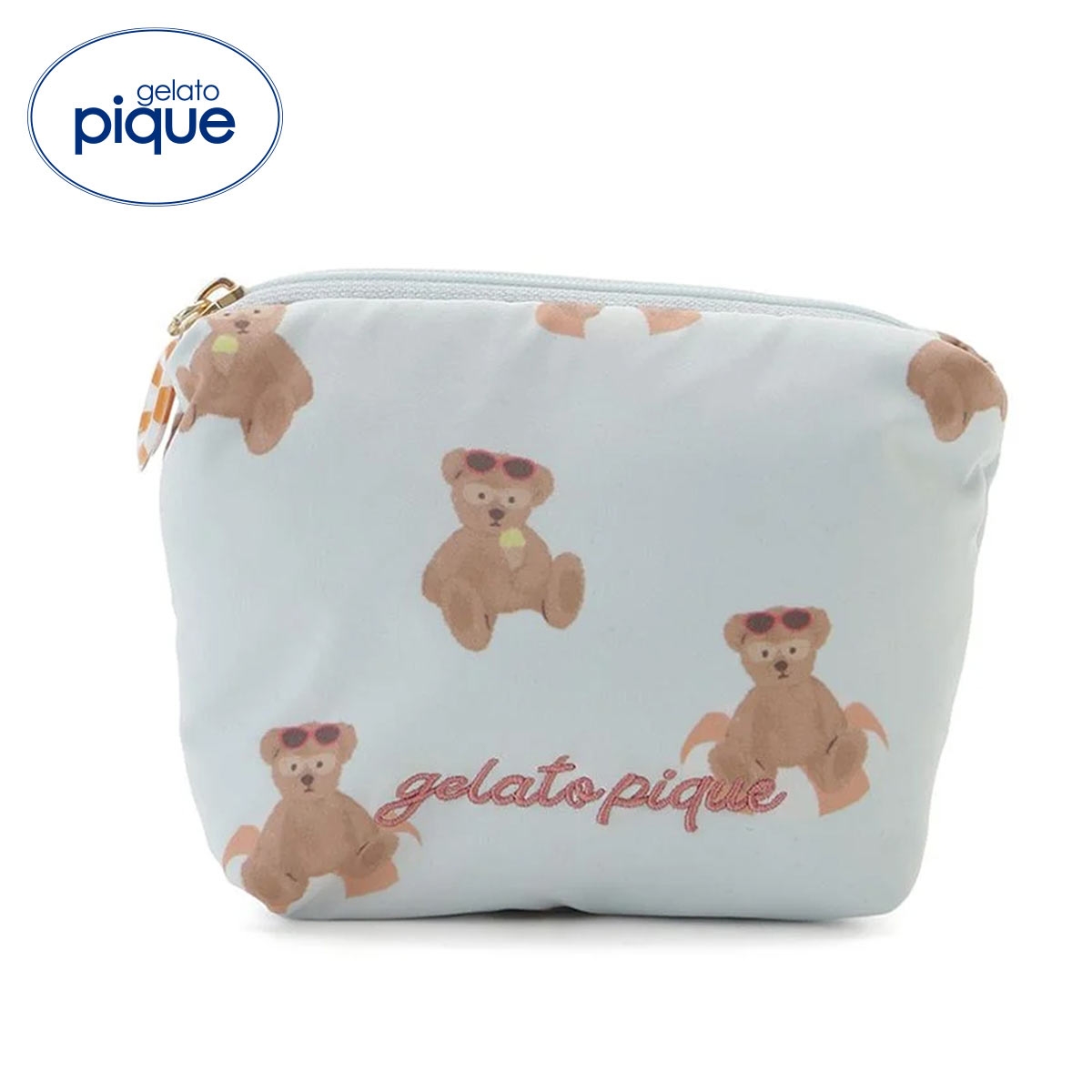 ジェラートピケ サマーベア総柄ティッシュポーチ ジェラピケ gelato pique(MI-ミント-Free)