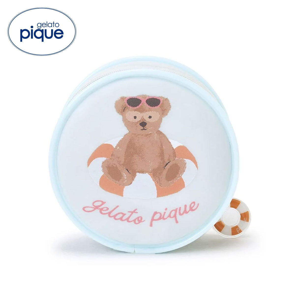 ジェラートピケ サマーベア PVCポーチ ジェラピケ gelato pique(BU-ブルー-Free)
