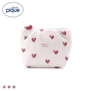 ジェラートピケ 針抜きハート柄ティッシュポーチ ジェラピケ gelato pique
