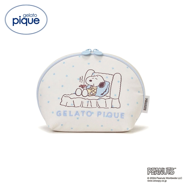 ジェラートピケ PEANUTS 半月型ポーチ ジェラピケ スヌーピー SNOOPY gelato pique