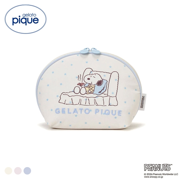 ジェラートピケ PEANUTS 半月型ポーチ ジェラピケ スヌーピー SNOOPY gelato pique