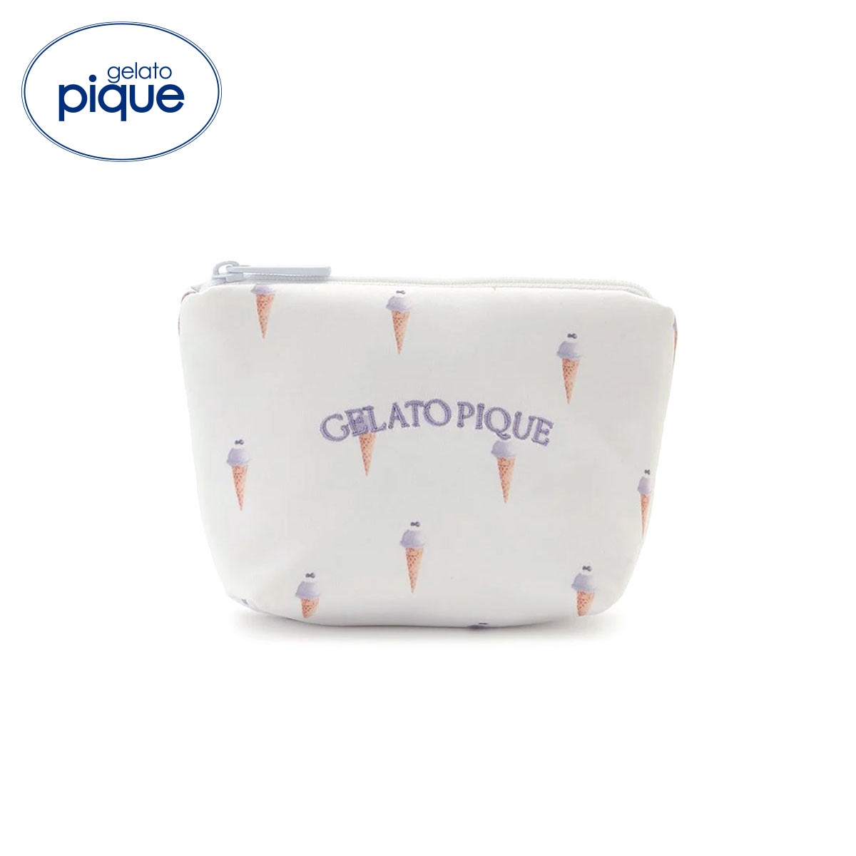 ジェラートピケ ソルベ総柄ティッシュポーチ ジェラピケ gelato pique(BU-ブルー-Free)