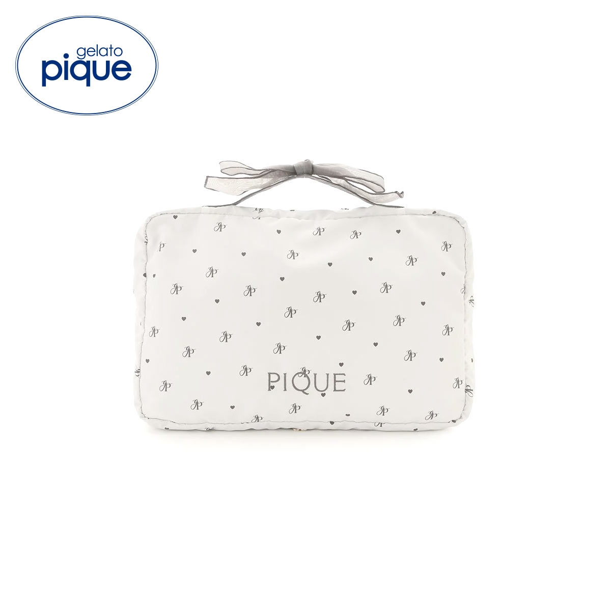 ジェラートピケ バリエーショントラベルポーチL ジェラピケ gelato pique(IV-アイボリー-Free)