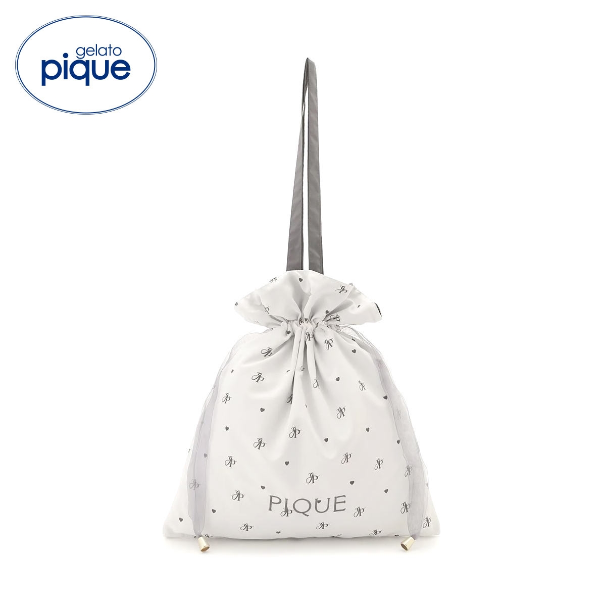 ジェラートピケ バリエーション巾着 ジェラピケ gelato pique(IV-アイボリー-Free)