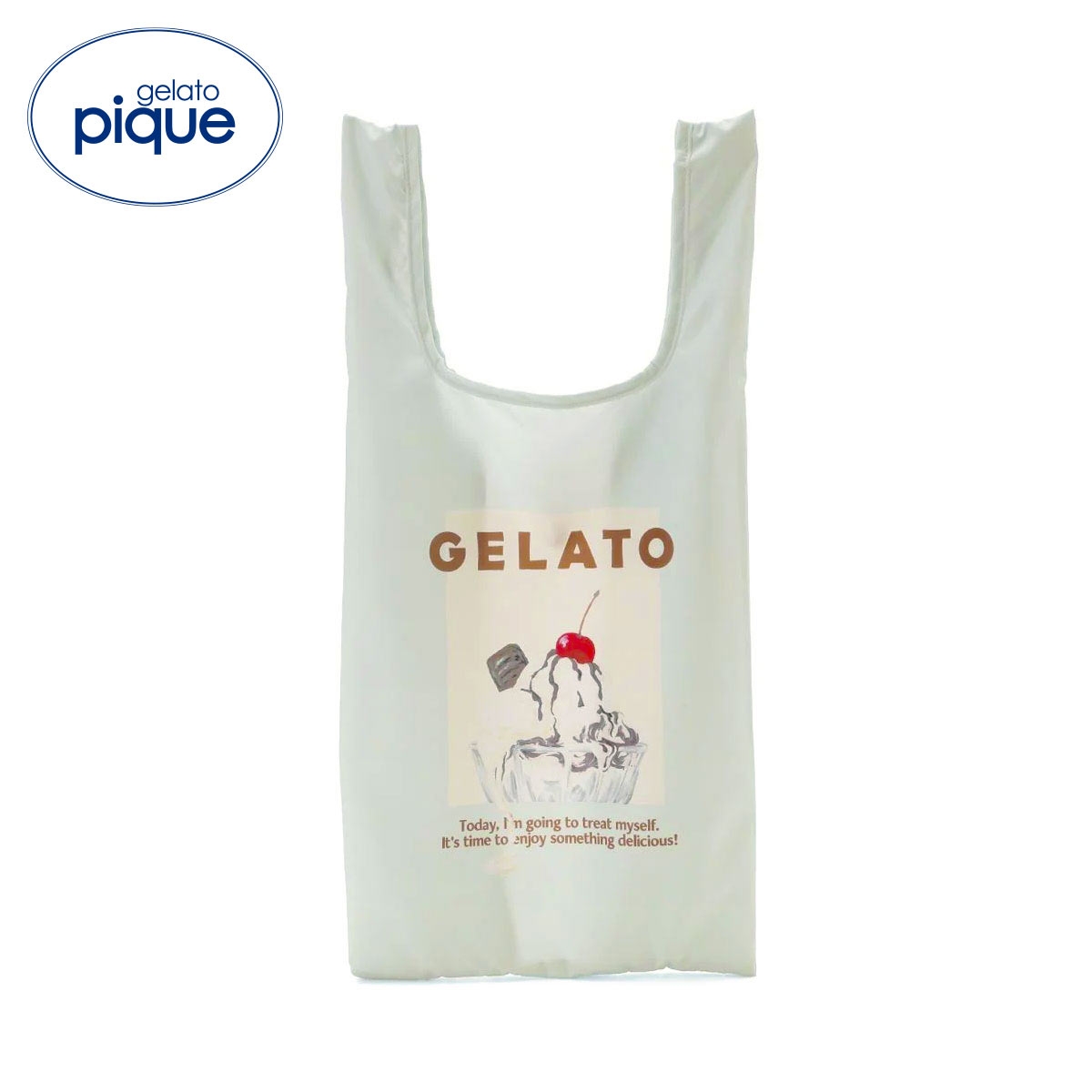 ジェラートピケ HIGH CALORIEワンポイントエコバッグ ジェラピケ gelato pique(MI-ミント-Free)