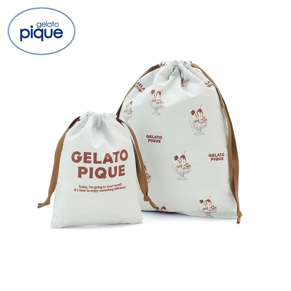 ジェラートピケ HIGH CALORIE柄巾着セット ジェラピケ gelato pique