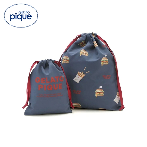 ジェラートピケ HIGH CALORIE柄巾着セット ジェラピケ gelato pique