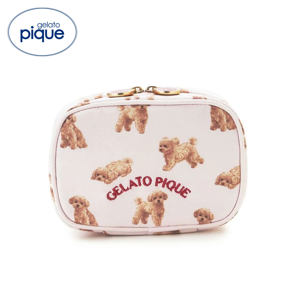 ジェラートピケ お散歩ドッグ総柄ティッシュポーチ ジェラピケ gelato pique(PI-ピンク-Free)