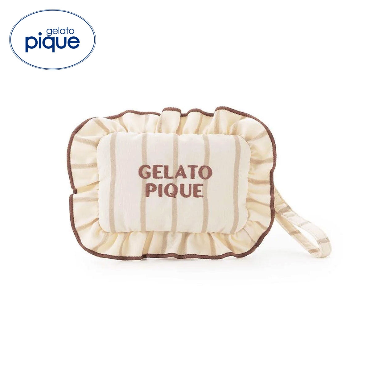 ジェラートピケ バイカラーミニポーチ ジェラピケ gelato pique(IV-アイボリー-Free)