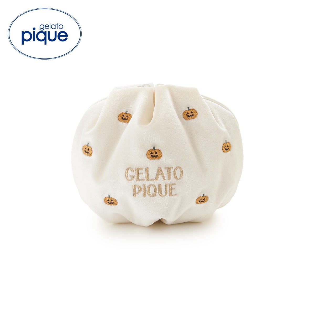 ジェラートピケ レディース HALLOWEEN モチーフ刺繍ポーチ ジェラピケ gelato pique ハロウィン(CR-クリーム-Free)