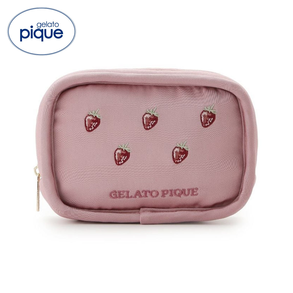 ジェラートピケ ストロベリー総柄ティッシュポーチ ジェラピケ gelato pique(PI-ピンク-Free)