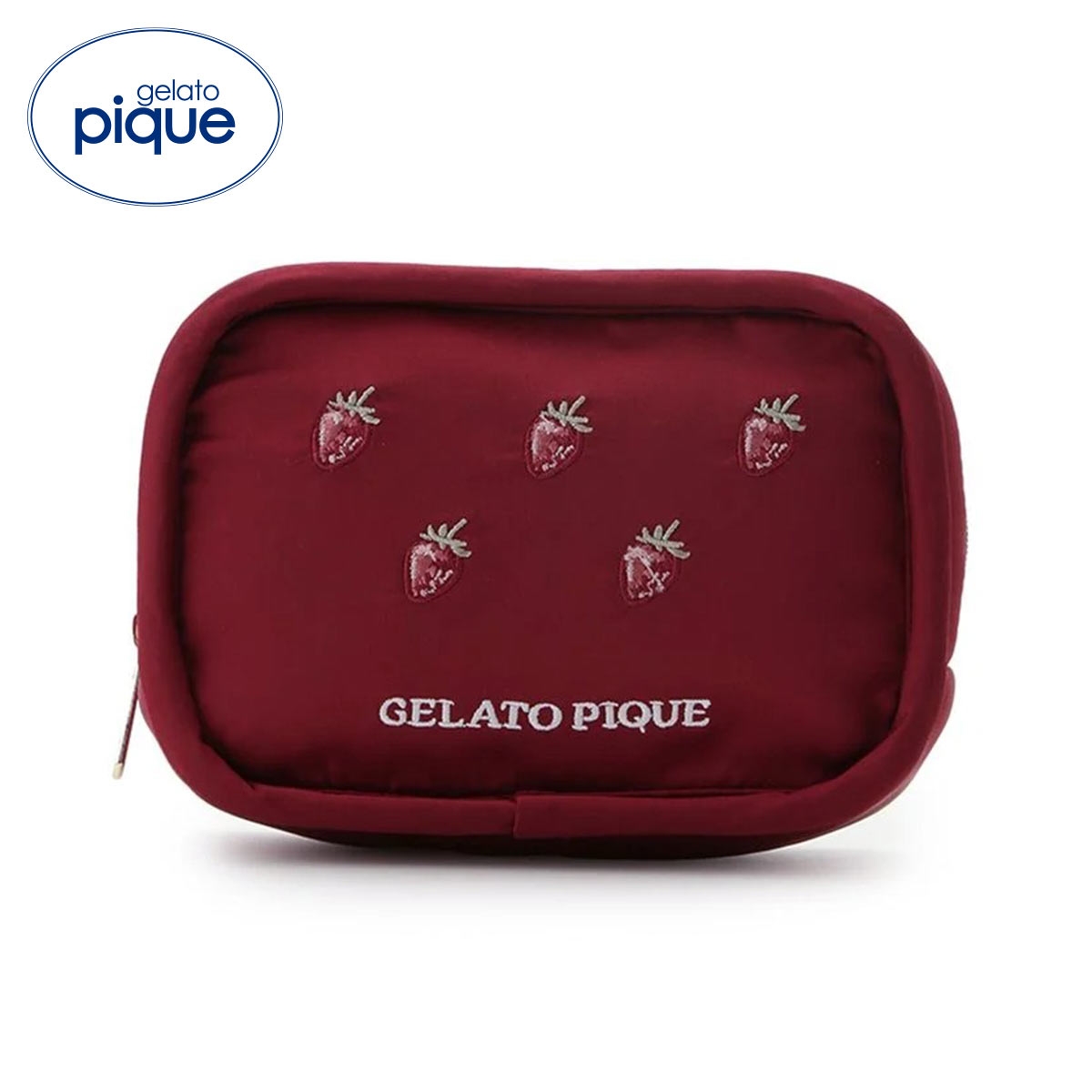 ジェラートピケ ストロベリー総柄ティッシュポーチ ジェラピケ gelato pique(RE-レッド-Free)