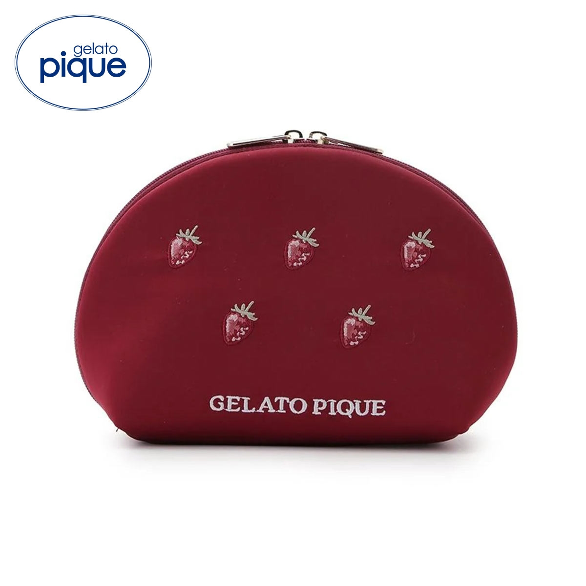 ジェラートピケ ストロベリーポーチ ジェラピケ gelato pique(RE-レッド-Free)