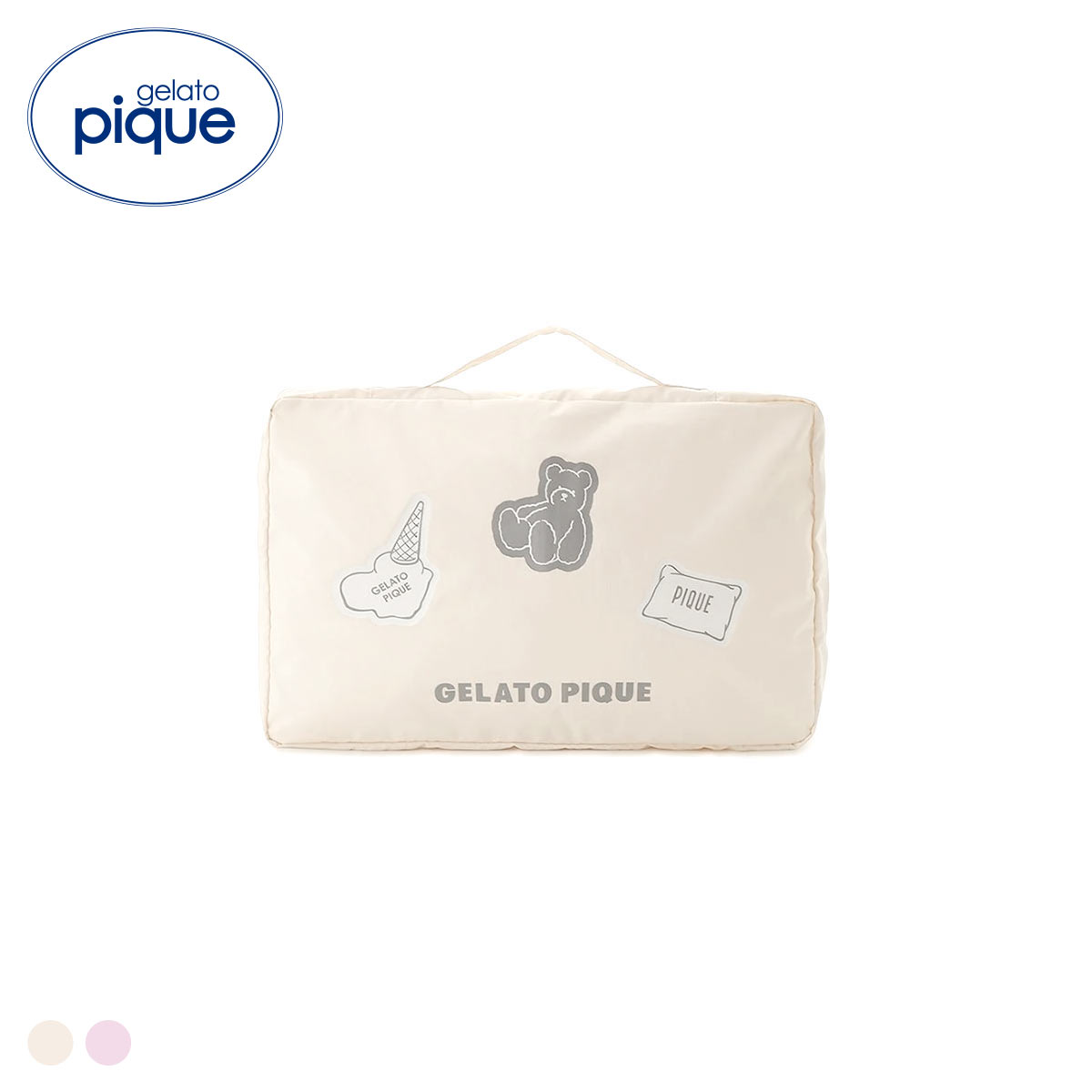ジェラートピケ レディース トラベルグッズ ポーチLサイズ ジェラピケ gelato pique(CR-クリーム-Free)