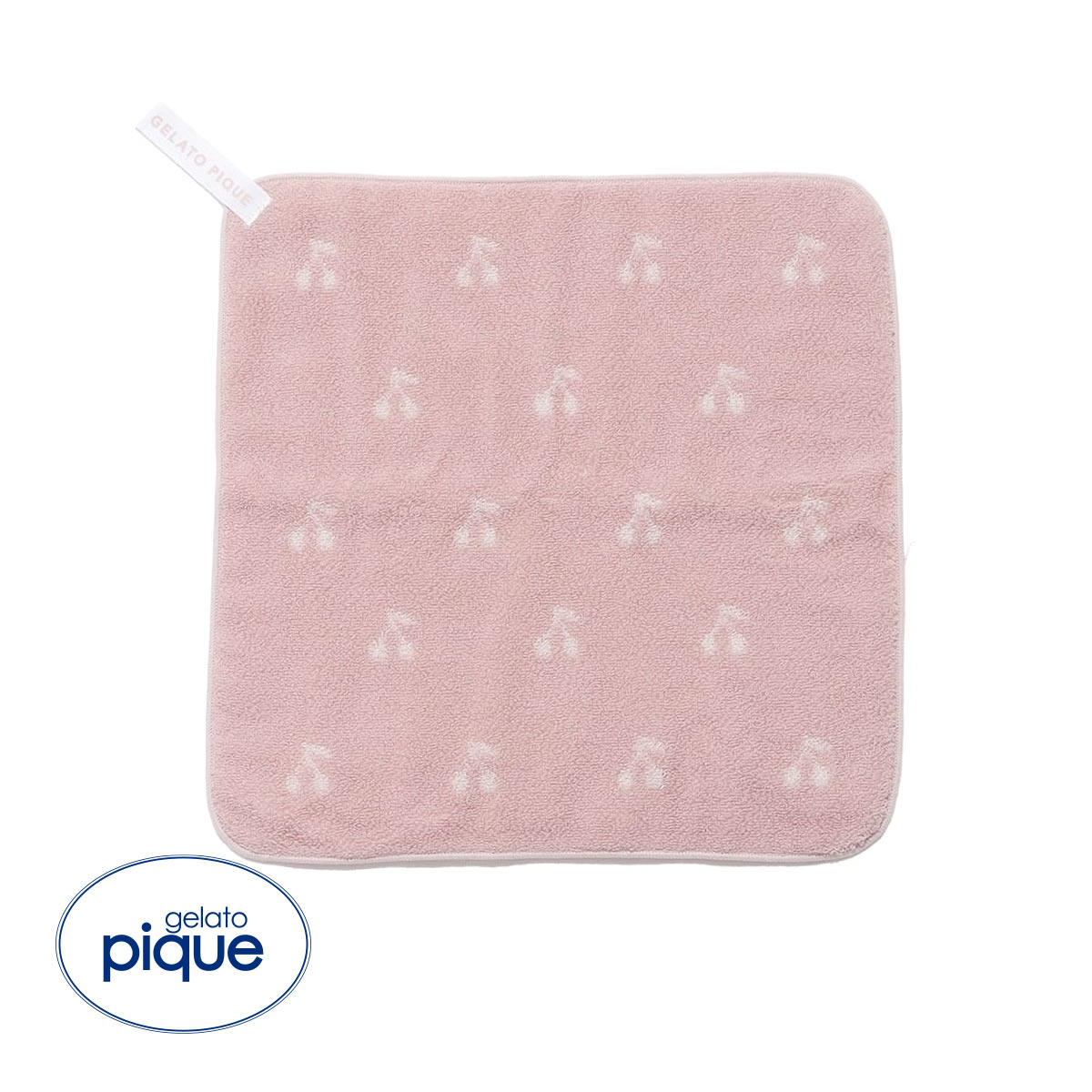 ジェラートピケ チェリーループ付きタオル ジェラピケ gelato pique(PI-ピンク-Free)