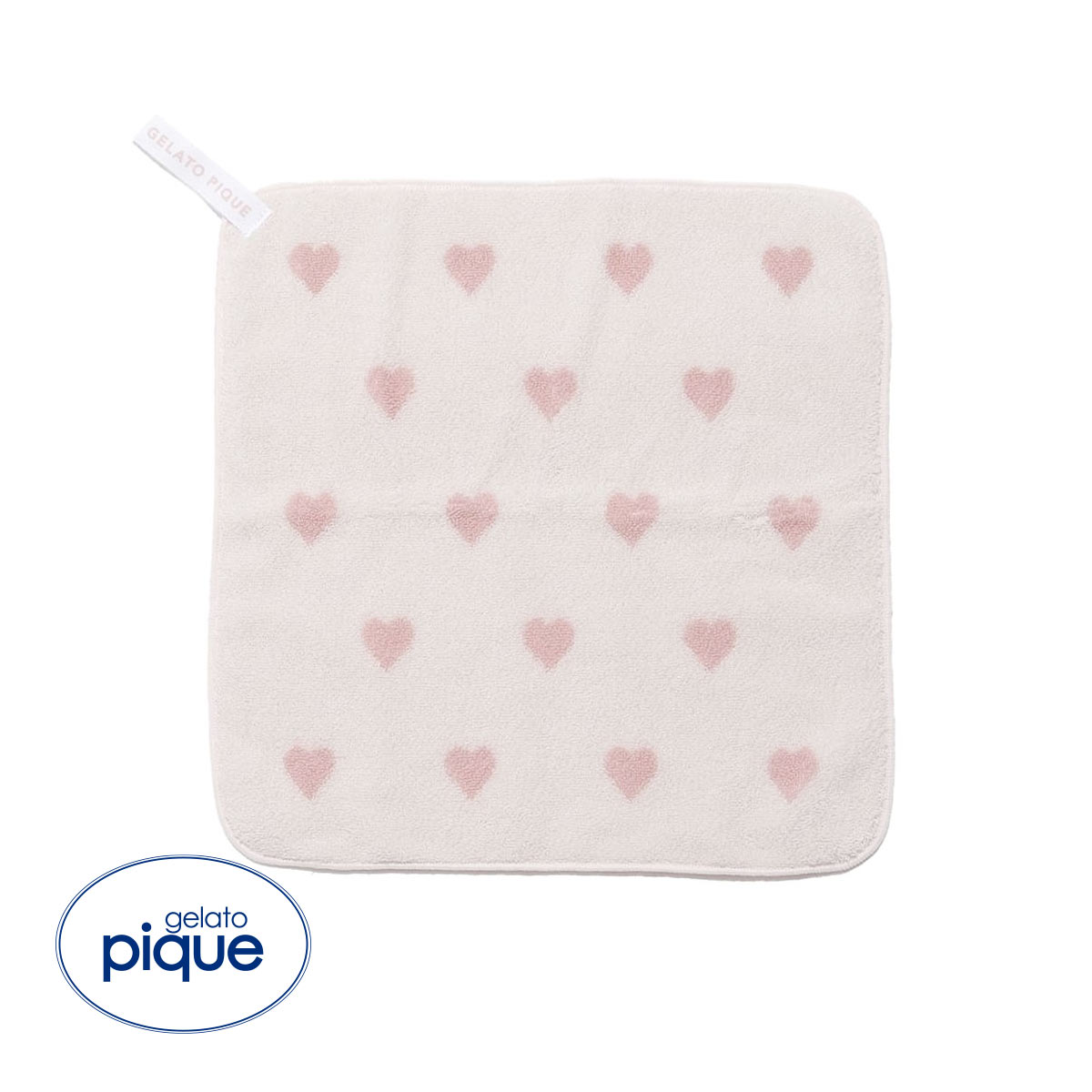ジェラートピケ ハートループ付きタオル ジェラピケ gelato pique(PI-ピンク-Free)