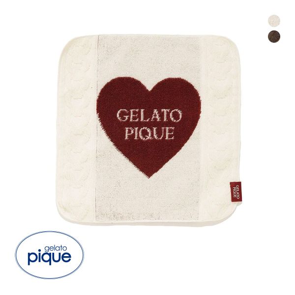 ジェラートピケ バレンタイン ハートアランハンドタオル ジェラピケ Valentine gelato pique