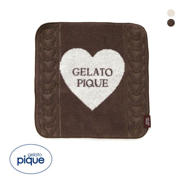 ジェラートピケ バレンタイン ハートアランハンドタオル ジェラピケ Valentine gelato pique