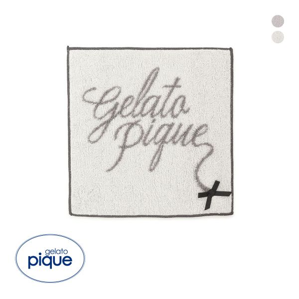 ジェラートピケ リボンロゴハンドタオル ジェラピケ gelato pique