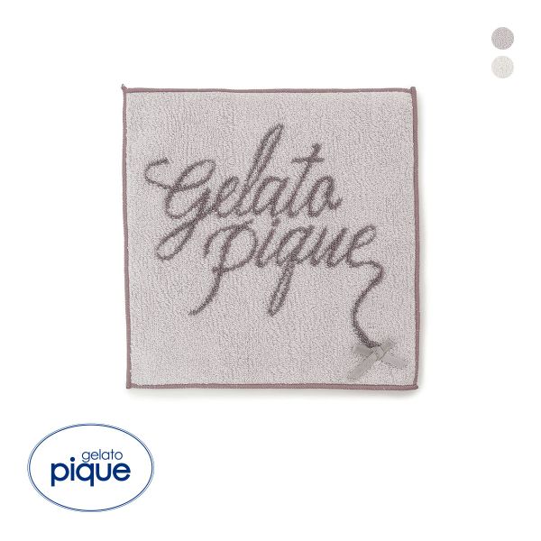 ジェラートピケ リボンロゴハンドタオル ジェラピケ gelato pique