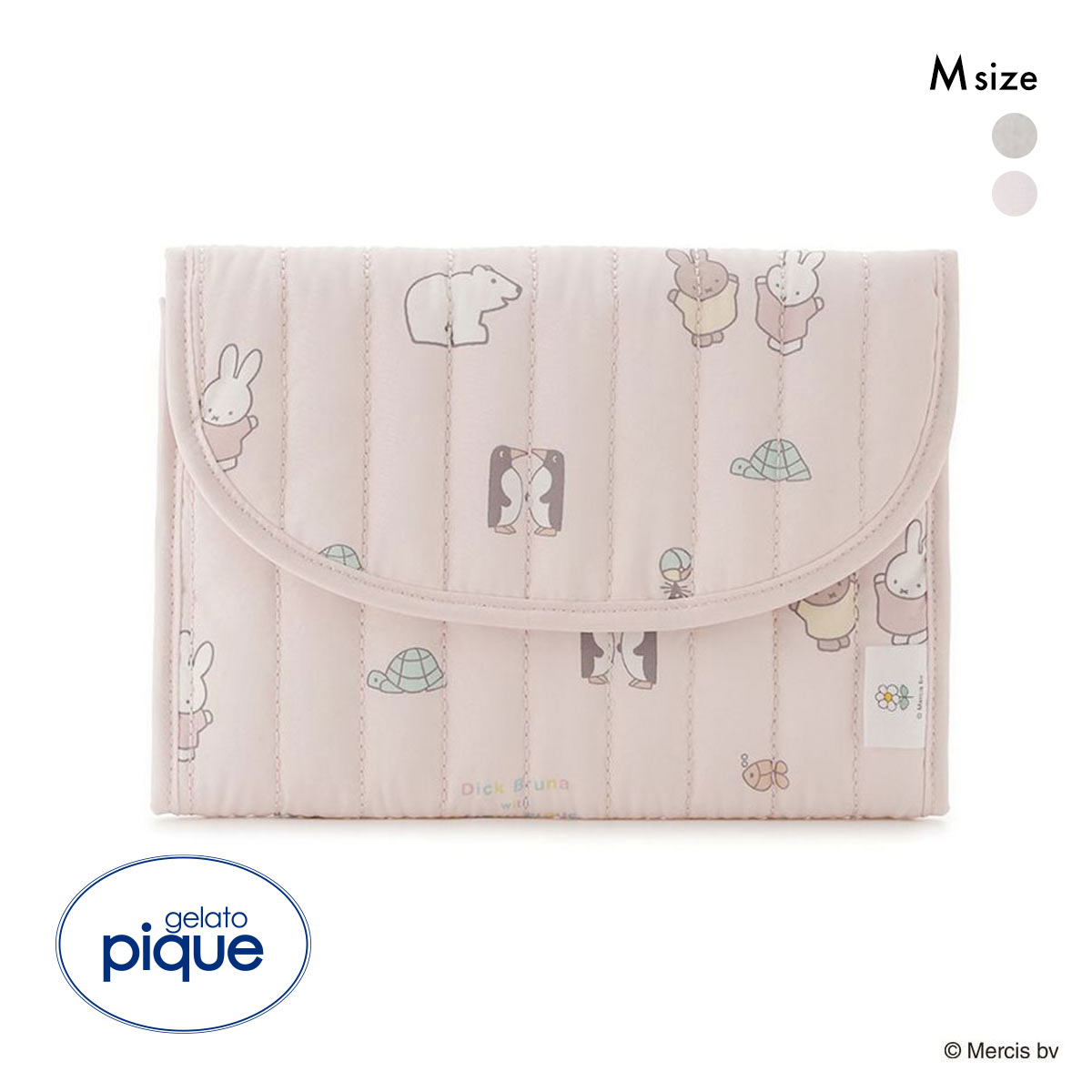 ジェラートピケ Dick Bruna キルティング総柄母子手帳ケースM ジェラピケ gelato pique(PI-ピンク-M)