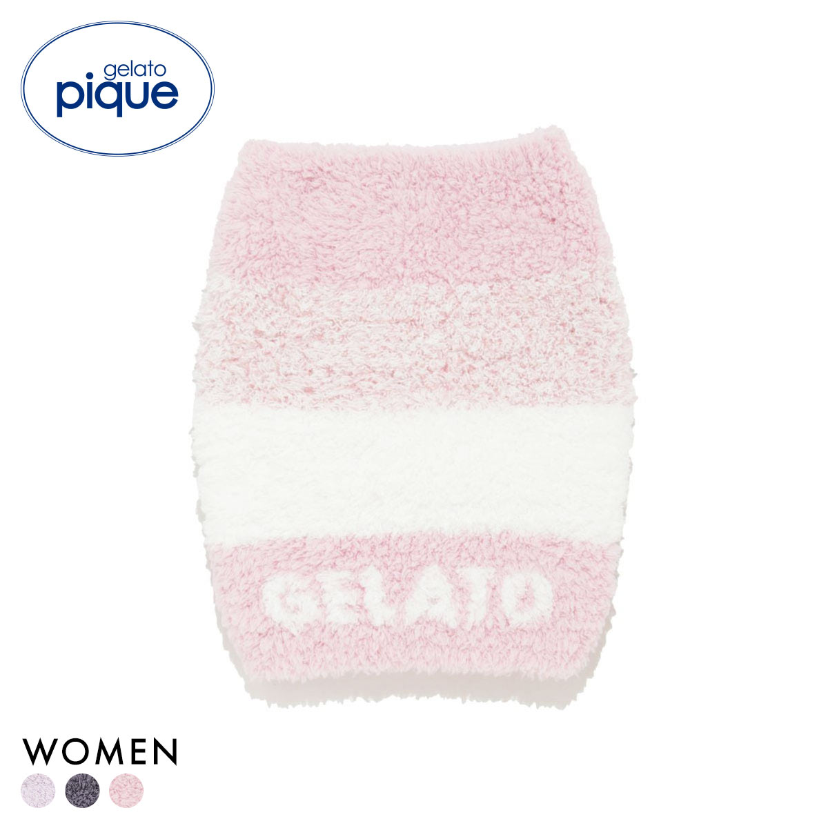 ジェラートピケ ジェラート3ボーダーウエストウォーマー ジェラピケ gelato pique(PI-ピンク-Free)