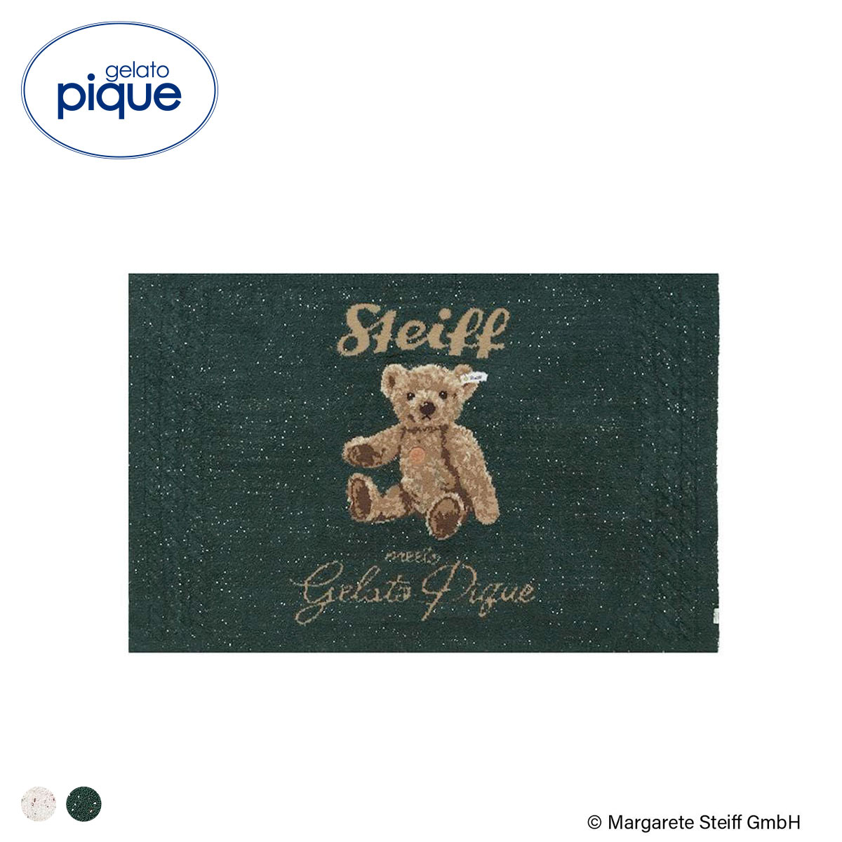 ジェラートピケ レディース シュタイフ パウダーネップジャガードブランケット ジェラピケ gelato pique Steiff(GR-グリーン-Free)