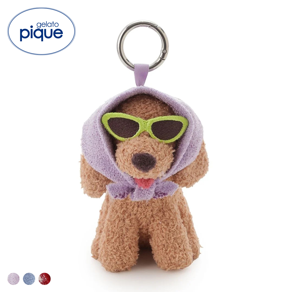 ジェラートピケ スカーフDOGチャーム ジェラピケ gelato pique(PU-パープル-Free)