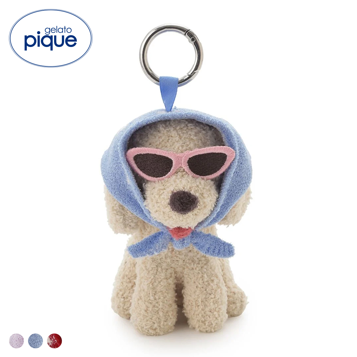 ジェラートピケ スカーフDOGチャーム ジェラピケ gelato pique(BU-ブルー-Free)