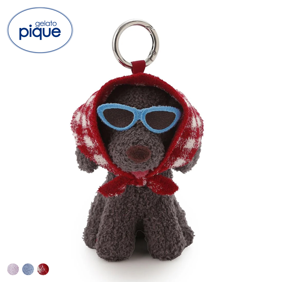 ジェラートピケ スカーフDOGチャーム ジェラピケ gelato pique(RE-レッド-Free)