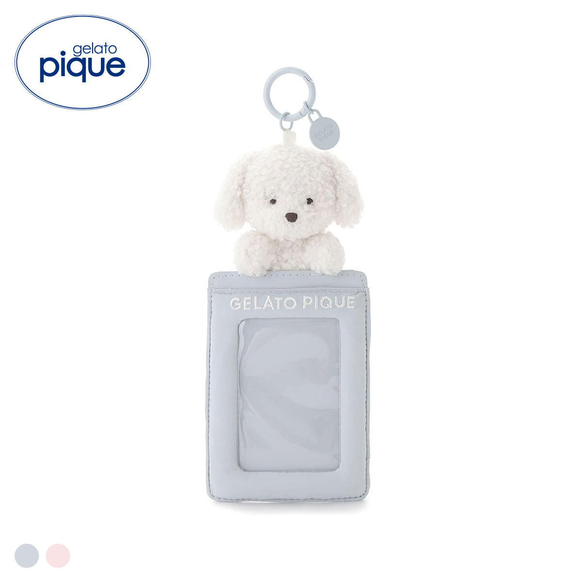 ジェラートピケ レディース トイプードルカードケース ジェラピケ gelato pique(BU-ブルー-Free)