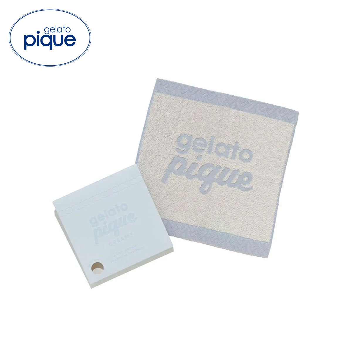 ジェラートピケ Valentine ボックス付きクッキーサンドハンドタオル ジェラピケ gelato pique バレンタイン(BU-ブルー-Free)