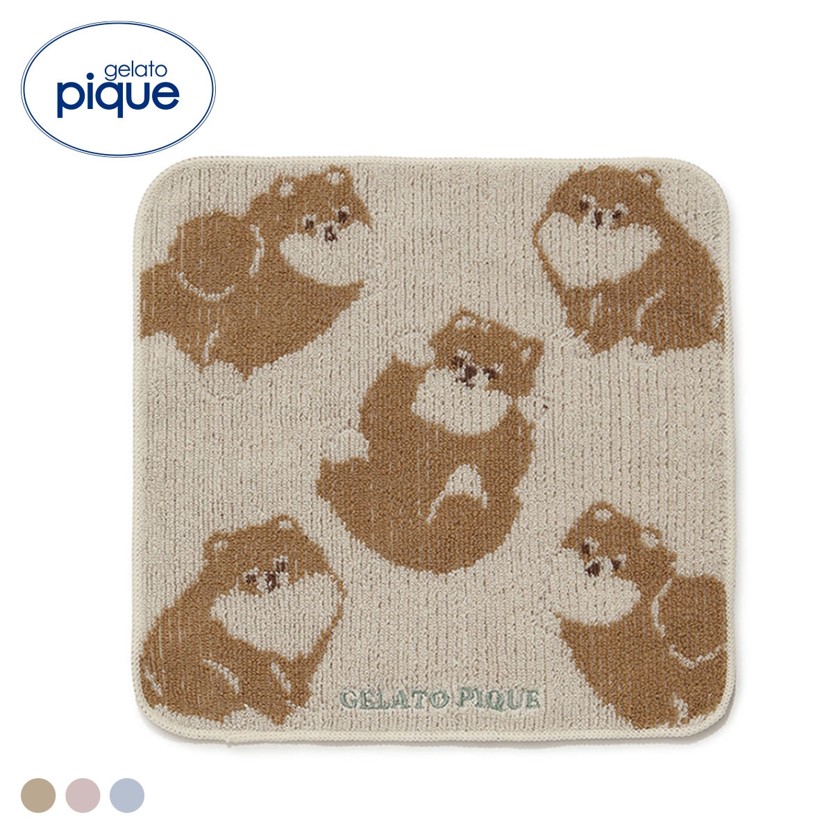 ジェラートピケ ドッグハンドタオル ジェラピケ gelato pique(OW-オフホワイト-Free)