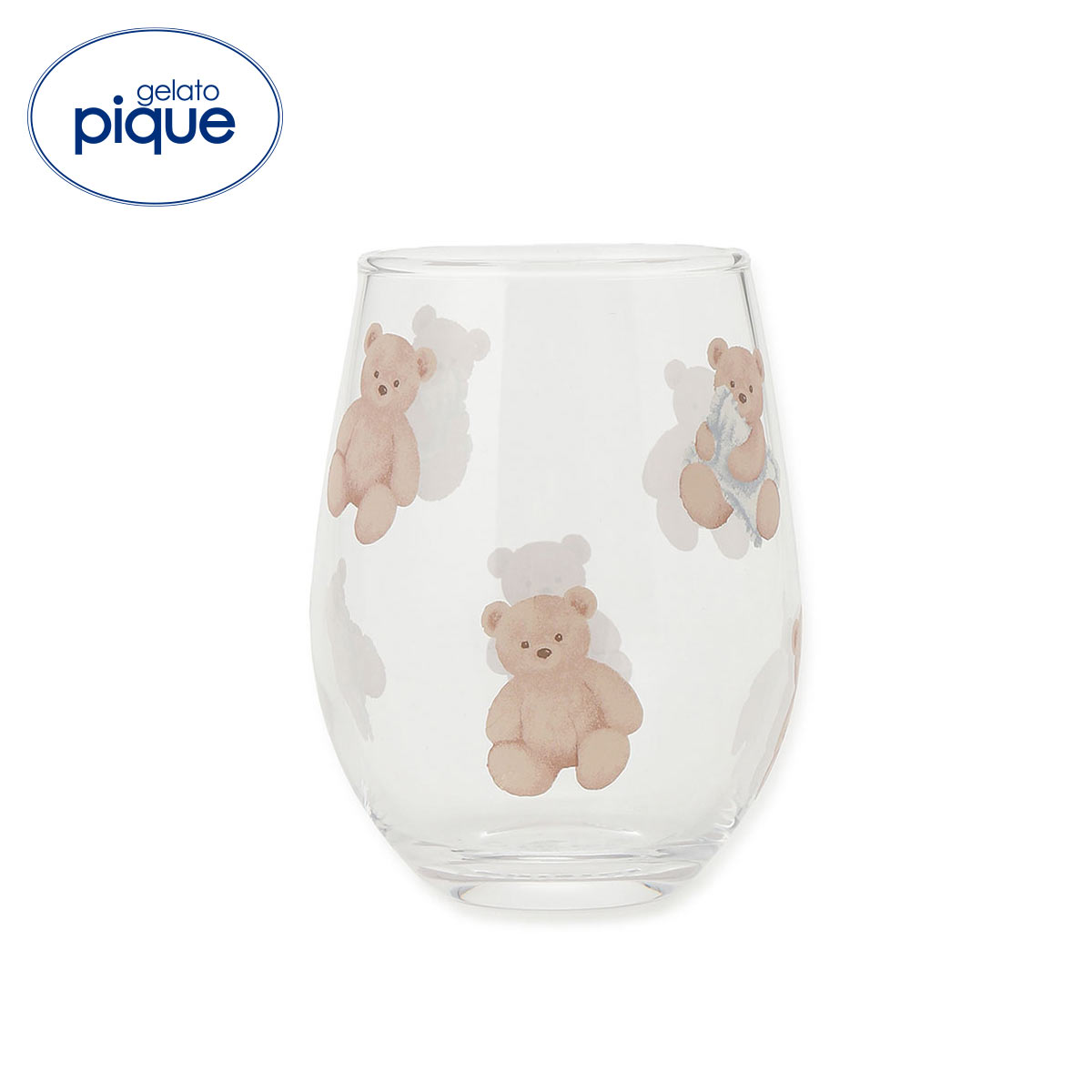 ジェラートピケ WhiteDay ベア総柄グラス ジェラピケ gelato pique ホワイトデー(BE-ベージュ-Free)