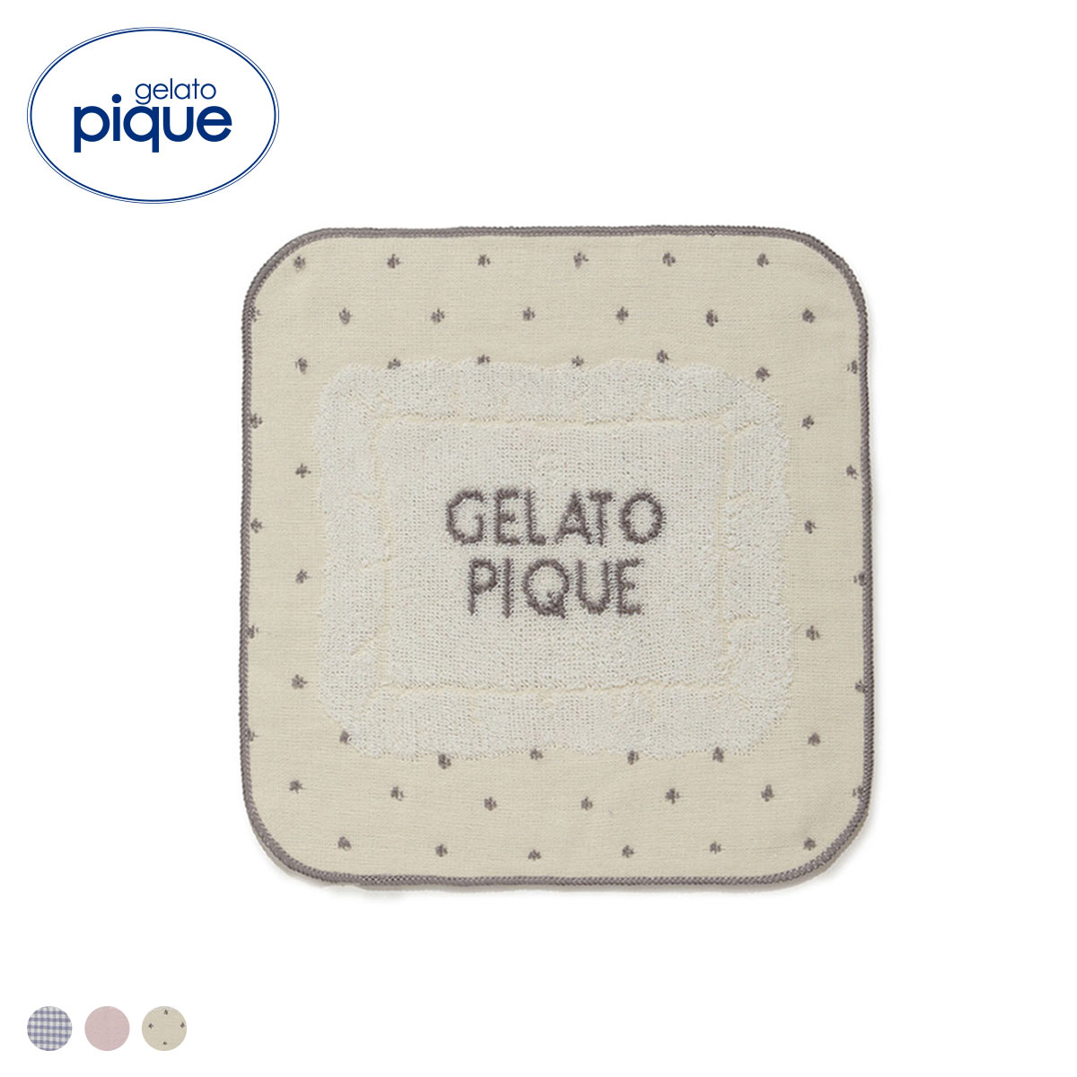 ジェラートピケ レディース WhiteDay ピローモチーフハンドタオル ジェラピケ gelato pique ホワイトデー(OW-オフホワイト-Free)