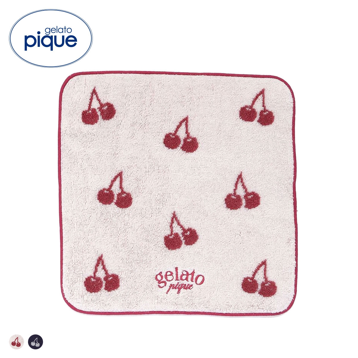 ジェラートピケ チェリーハンドタオル ジェラピケ gelato pique(RE-レッド-Free)