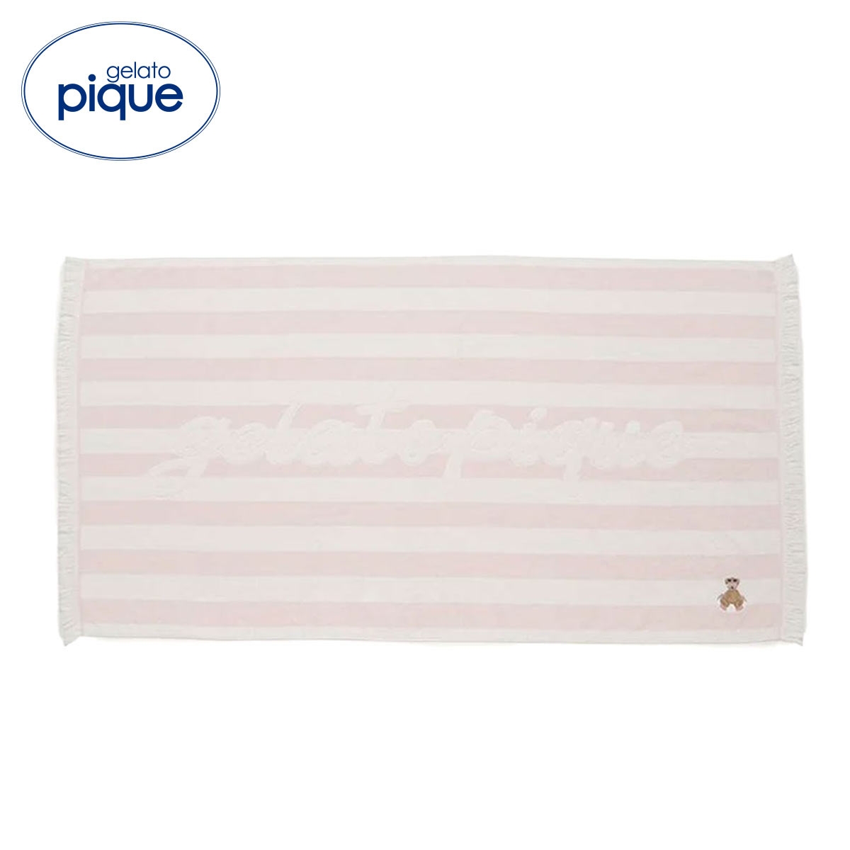ジェラートピケ サマーベアビーチタオル ジェラピケ gelato pique(PI-ピンク-Free)