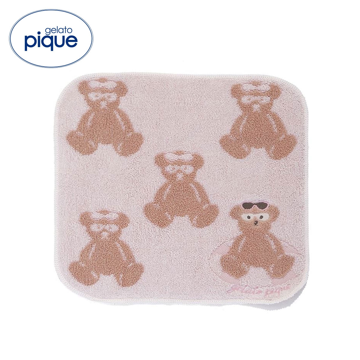 ジェラートピケ サマーベアハンドタオル ジェラピケ gelato pique(PI-ピンク-Free)