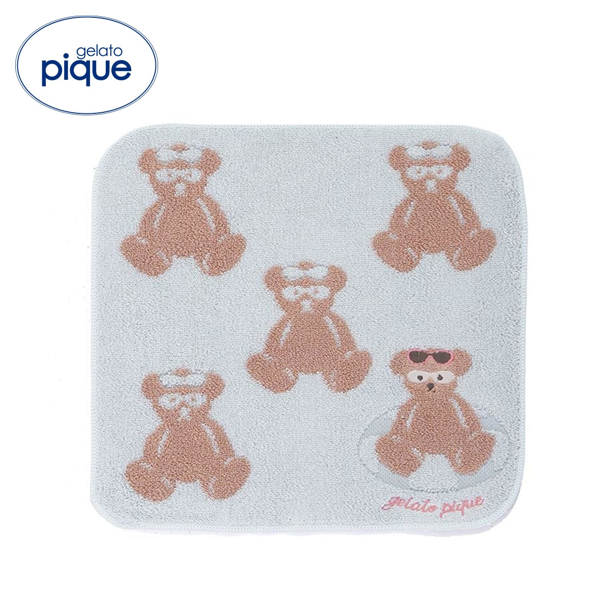 ジェラートピケ サマーベアハンドタオル ジェラピケ gelato pique(MI-ミント-Free)
