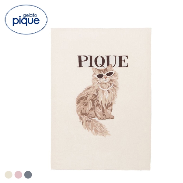 ジェラートピケ ファッションCATS&DOGSジャガードブランケット ジェラピケ gelato pique
