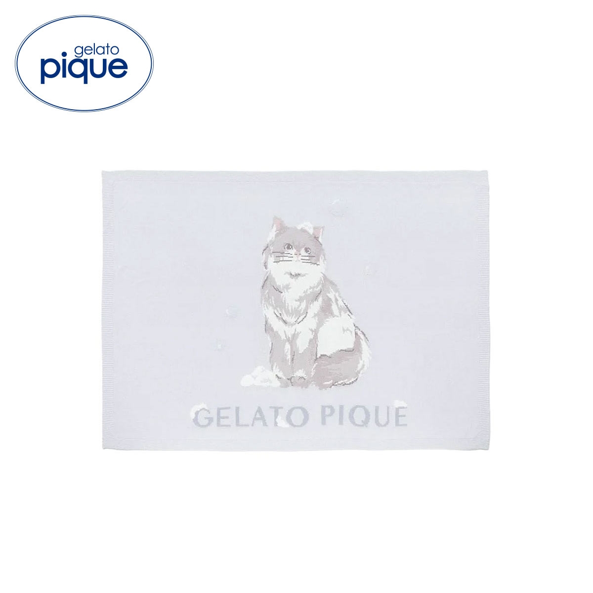 ジェラートピケ バスタイムCATブランケット ジェラピケ gelato pique(BU-ブルー-Free)