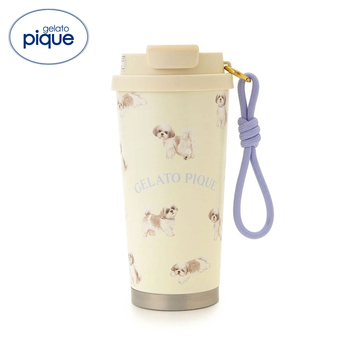 ジェラートピケ お散歩ドッグタンブラー ジェラピケ gelato pique(CR-クリーム-Free)